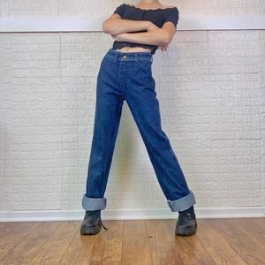 Viceroy Vintage 1970’s navy blue high-rise straight leg mom jeans